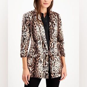 INC INTERNATIONAL CONCEPTS Leopard Animal Print Blazer NWOT | Size Small | Macys